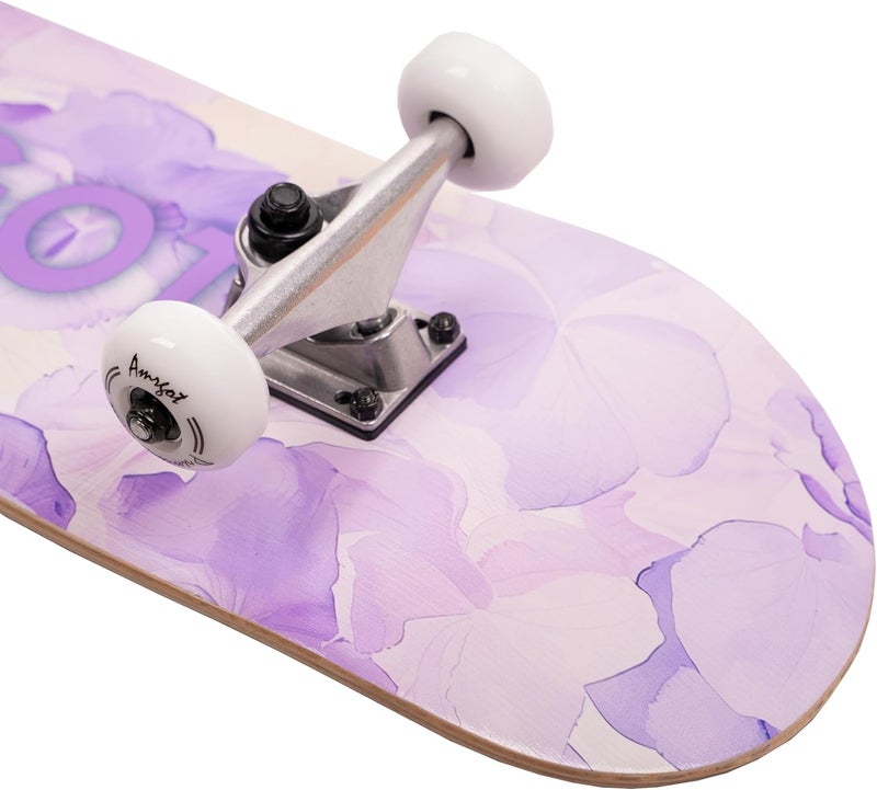 Amrgot Skateboards for Beginners,31 * 8 inches Complete Skateboards for Kids,Boys,Girls and Adults,7 Layer Maple Wood,Double Kick Deck Concave Standard and Tricks Skateboard - Image 4